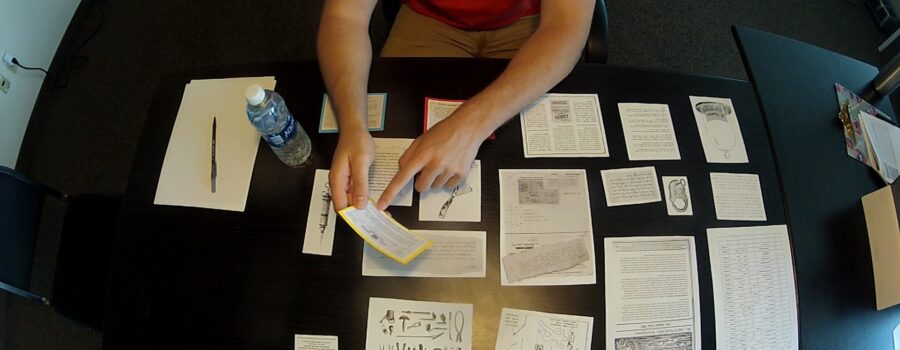 Paper Playtesting and Roleplaying as an NPC to design “The Irregular”